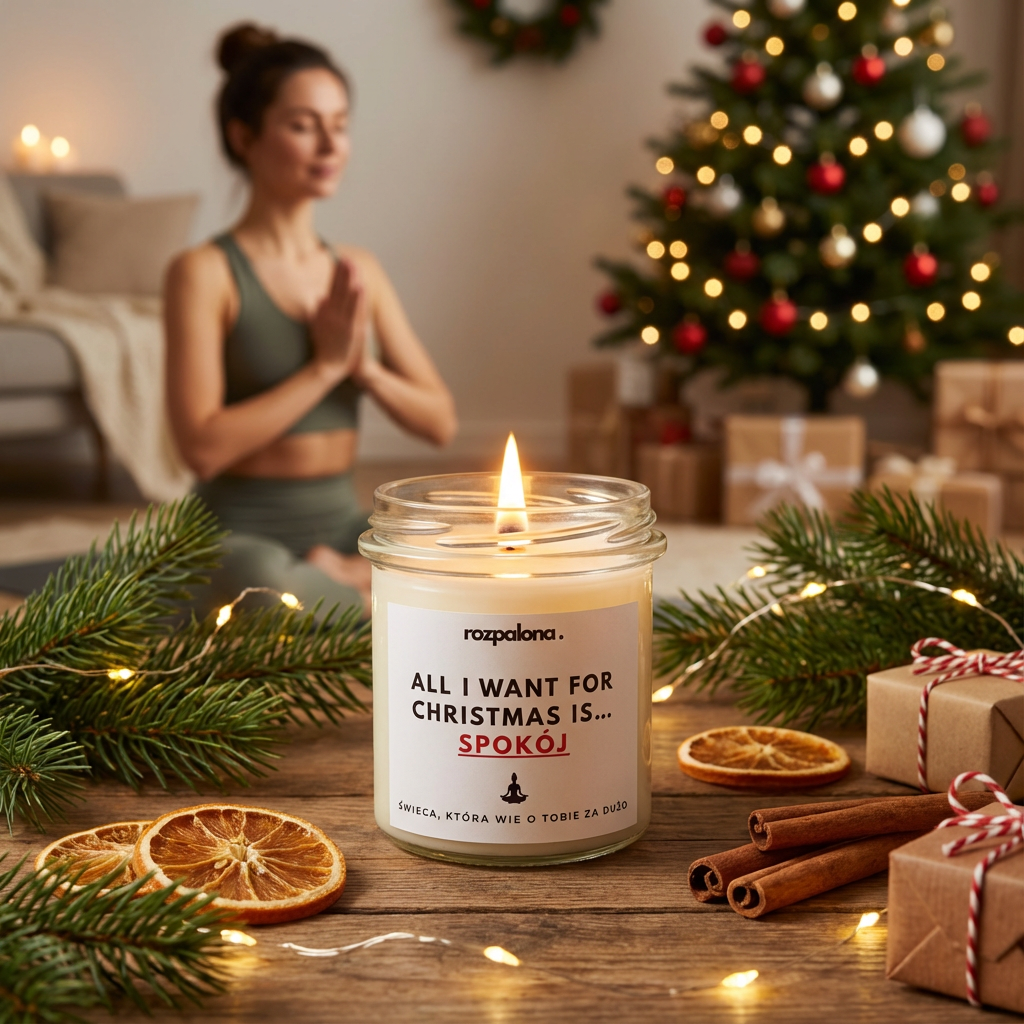 Świeca sojowa "ALL I WANT FOR CHRISTMAS IS… SPOKÓJ"
