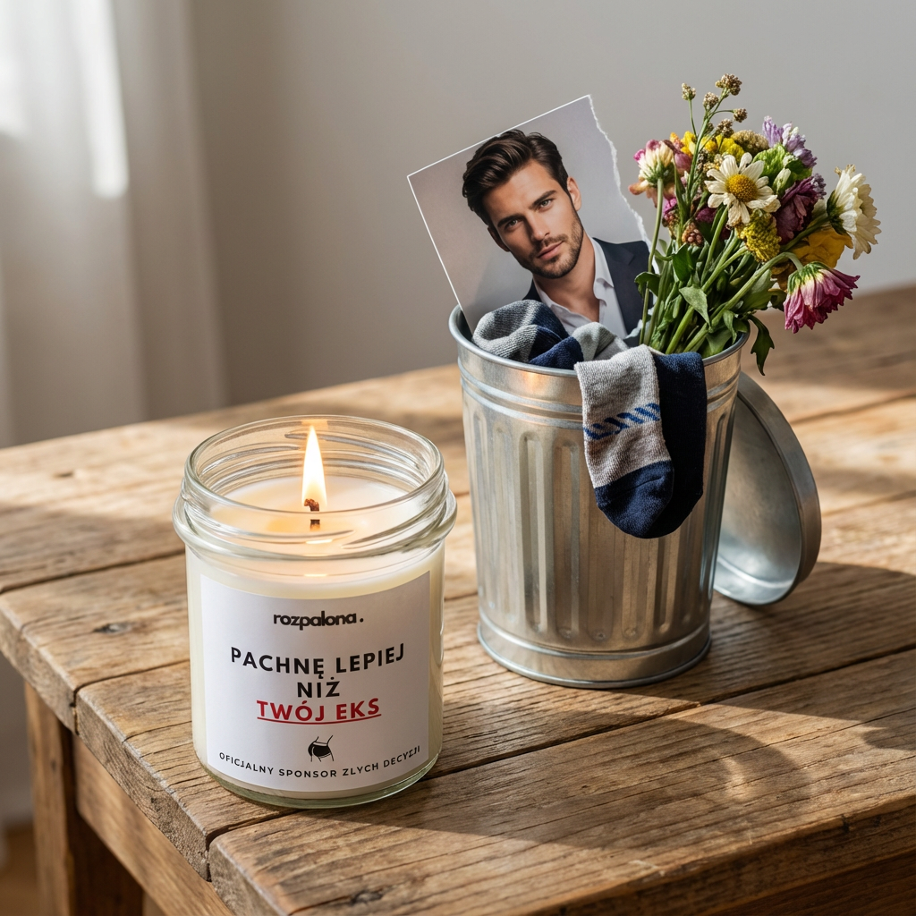 Świeca sojowa "PACHNĘ LEPIEJ NIŻ TWÓJ EKS"