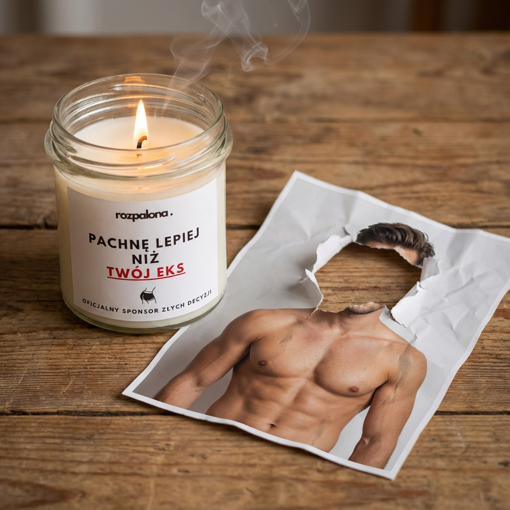 Świeca sojowa "PACHNĘ LEPIEJ NIŻ TWÓJ EKS"
