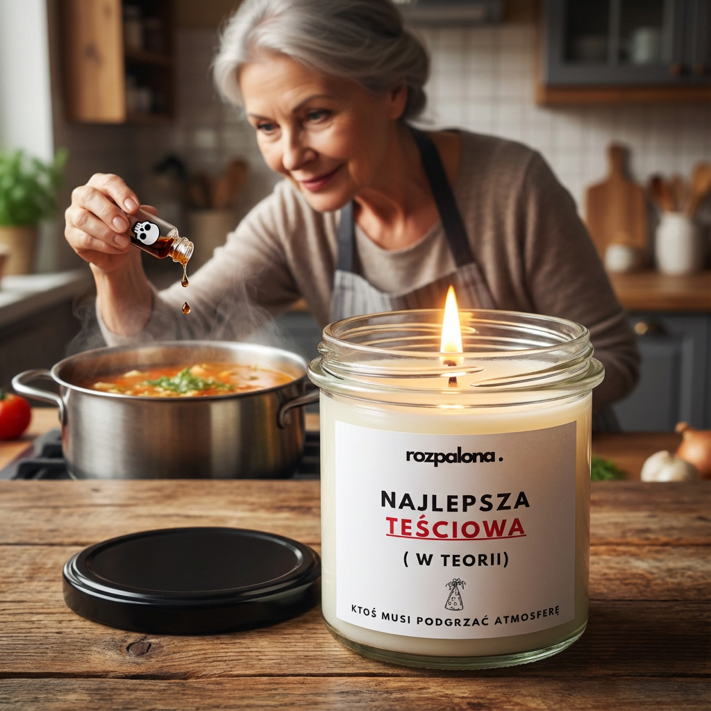Świeca sojowa "NAJLEPSZA TEŚCIOWA (W TEORII)"