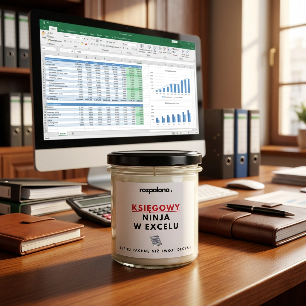 Świeca sojowa "KSIĘGOWY: NINJA W EXCELU"