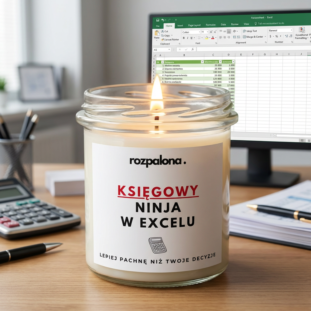 Świeca sojowa "KSIĘGOWY: NINJA W EXCELU"