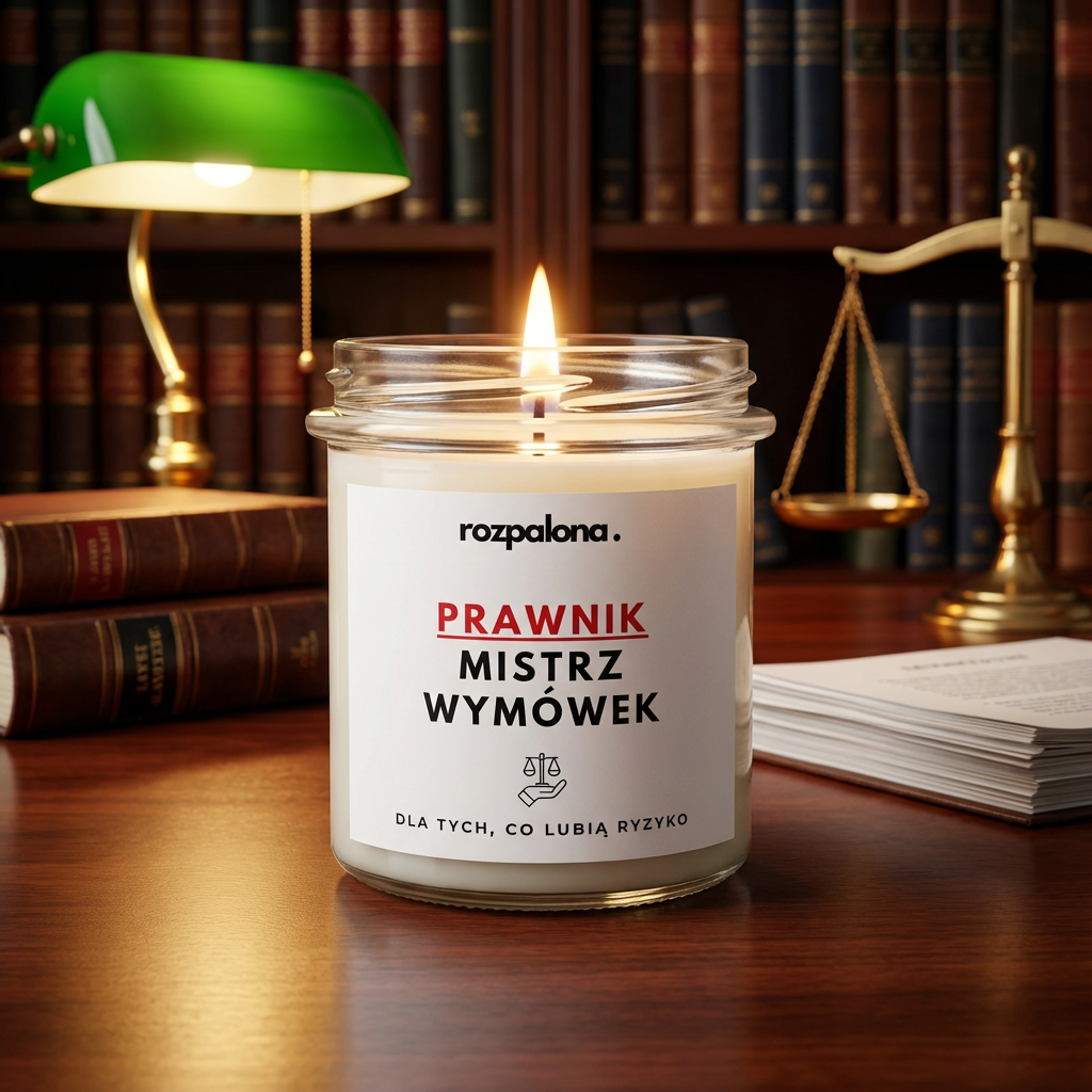 Świeca sojowa "PRAWNIK: MISTRZ WYMÓWEK"