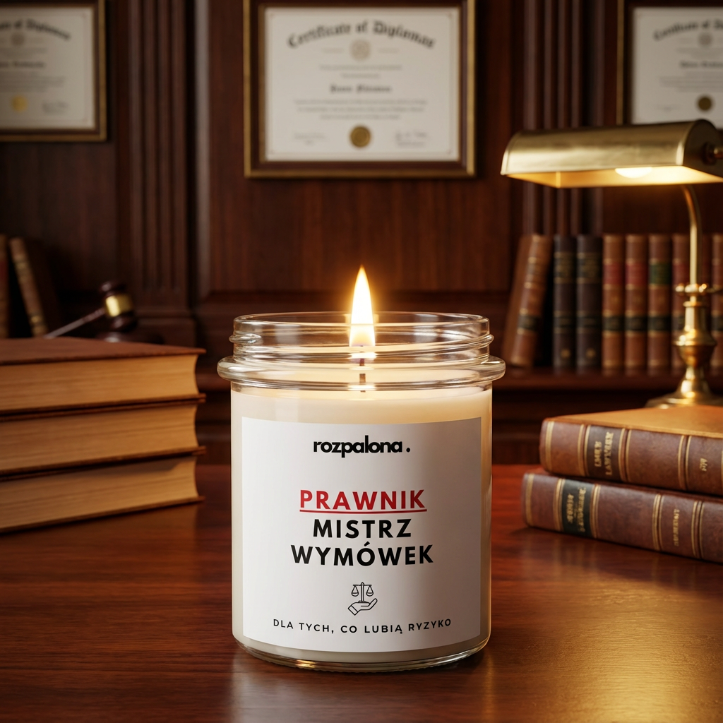 Świeca sojowa "PRAWNIK: MISTRZ WYMÓWEK"