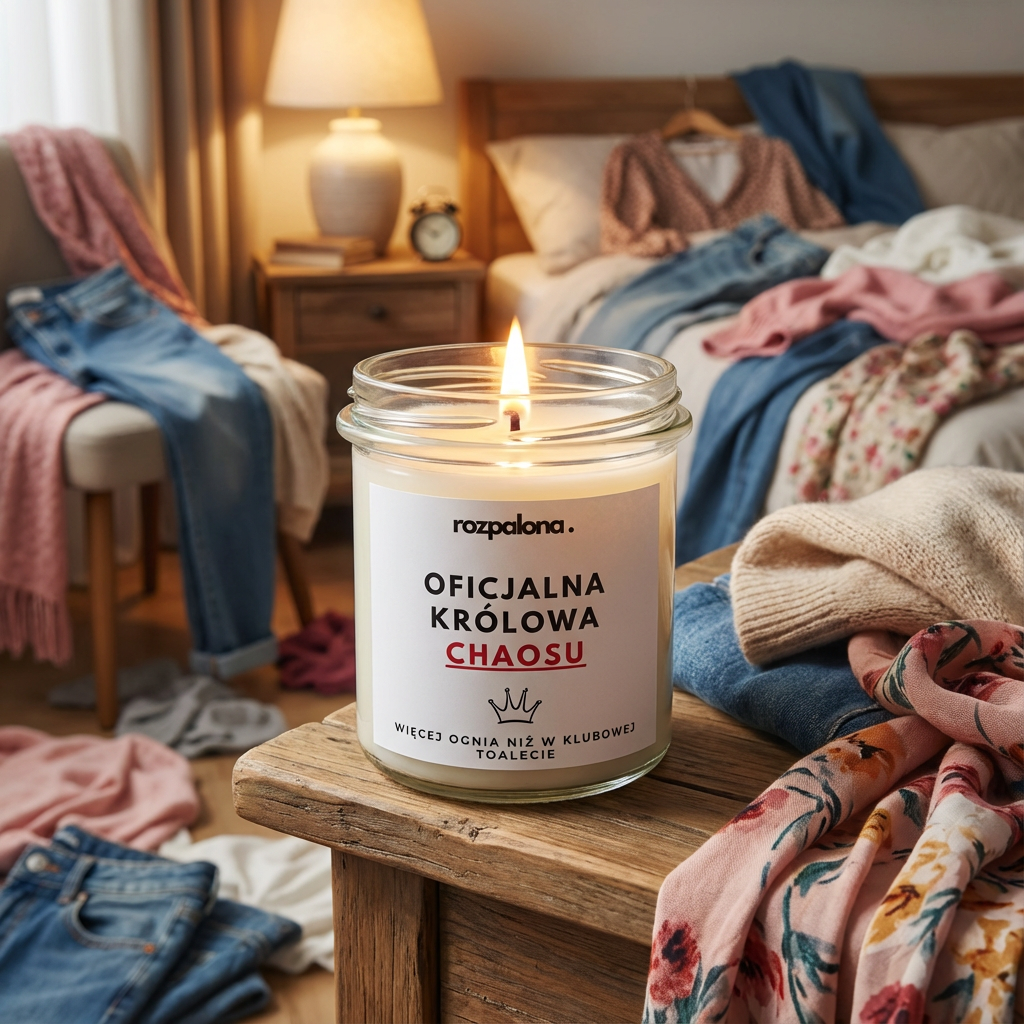 Świeca sojowa "OFICJALNA KRÓLOWA CHAOSU!"