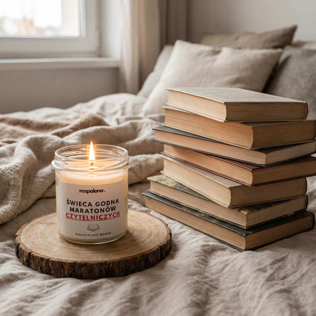 Świeca sojowa "ŚWIECA GODNA MARATONÓW CZYTELNICZYCH"