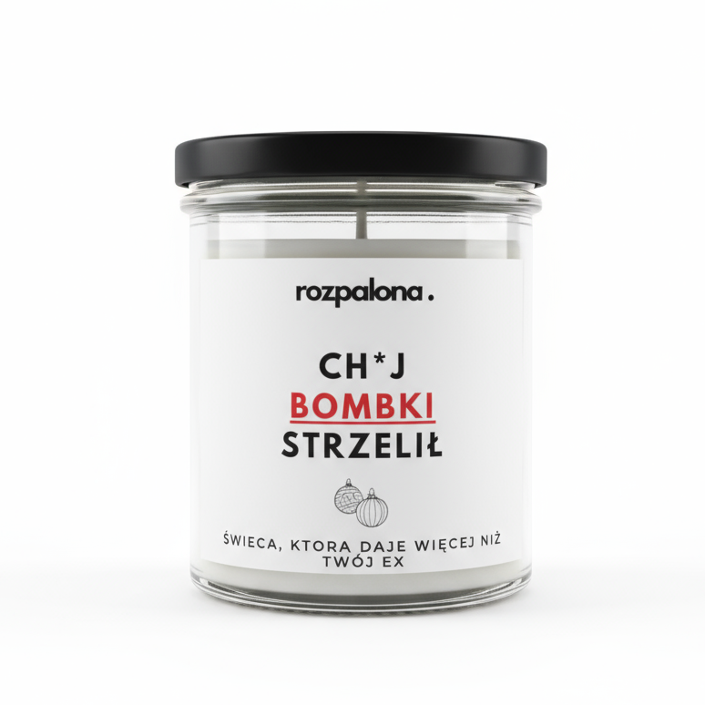 Świeca sojowa "CH*J BOMBKI STRZELIŁ"