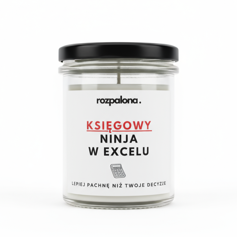 Świeca sojowa "KSIĘGOWY: NINJA W EXCELU"