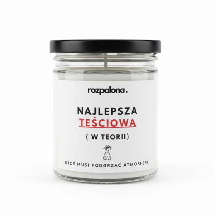 Świeca sojowa "NAJLEPSZA TEŚCIOWA (W TEORII)"