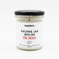Świeca sojowa "PACHNĘ JAK WOLNE PO SESJI"