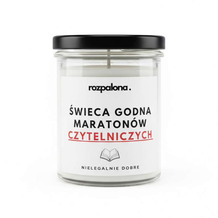 Świeca sojowa "ŚWIECA GODNA MARATONÓW CZYTELNICZYCH"